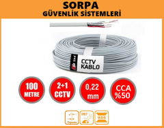 2+1 CCTV KABLO 0.22MM 100M KESİT